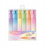 Keyroad Markeerpennen - 6 Stuks, Iridescent, 4mm Lijn