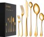 Unyqoos® Bestekset voor 6 personen, 36-delig, Goud