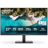 KOORUI E2721F moniteur pc 27 pouces, QHD 2560 x 1440 100 Hz, moniteur, IPS 1 ms, Adaptive Sync HDMI 2.0, Eye Care, inclinable de -5° à 15°, VESA 100 x 100 mm