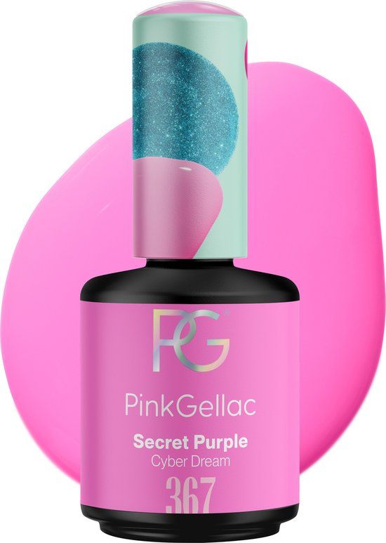 Pink Gellac Gellak - 367 Secret Purple 15ml - Paarse Gel Nagellak Glanzend
