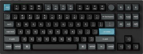Keychron Q3 Ultra - Mechanisch Toetsenbord - Draadloos - US Qwerty - 80% - Rode Switch - Zwart