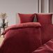 Blumtal linge, 200x200 et 2 taies d'oreiller de 80x80 cm, avec un doux duvet aspect cachemire en rouge foncé