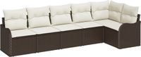 vidaXL Tuinbank Set 4-zits Polywood Bruin