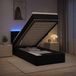 Maison Exclusive Lit Ottoman exclusif, avec matelas et éclairage LED noir, dimensions 100 x 200 cm, revêtement en velours