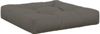 vidaXL Zitkussen VIANEN 100% Polyester Grijs 60 x 60 x 12 cm