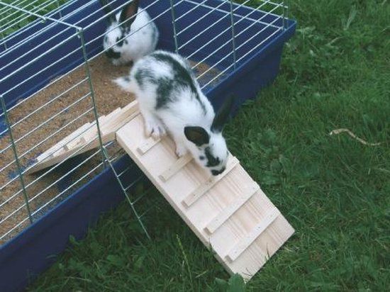 Kerbl Konijnenkooi Houten Bruggetje - Naturel - 17 cm