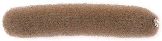Kapperskorting Knotrol met drukknoop bruin 23cm