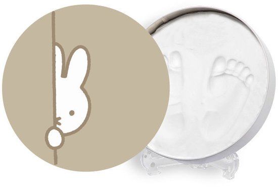 Dooky x nijntje Round Shape Tin – Baby Hand- & Voetafdruk Kraamcadeau