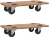 vidaXL Meubelhondjes - 2 stuks - rechthoekig - bewerkt hout