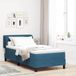 Maison Exclusive - Lit à ressorts avec matelas Bleu foncé 90 x 200 cm Velours