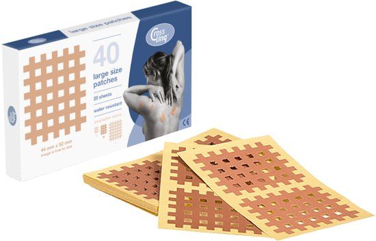 CrossLinq® Large - CrossTape - 20 sheets (40 CrossLinqs) - Beige