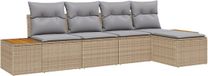 vidaXL Banc de jardin 2 places beige polyrattan