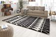 Mint rugs Hoogpolig vloerkleed Inspire - zwart/crème 120x170 cm