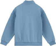 WE Fashion Jongens sweater met quarter-zip en embroidery