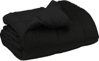 vidaXL Winterdekbed 135 x 220 cm Microvezel Zwart