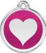 Red Dingo Hondenpenning 20 mm hart glitter roze