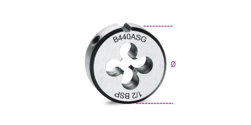 Beta 440ASG 1/2 - 004400259 Snijplaten, cilindrisch GAS draad verchroomd staal