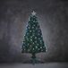Luca Lighting Genova Sapin de Noël en fibre optique - vert multicolore, 95 LED, H 90 × Ø 40 cm, quick-flash