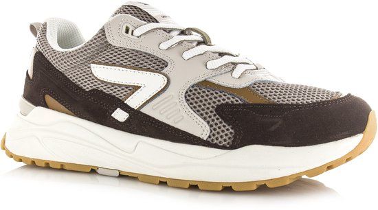 Hub GRID Almond Brown/Off White Lage sneakers