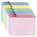 Documententas met ritssluiting, A5, PVC, transparant, documentenmap, kunststof hoes, 5 kleuren, opslag van papieren, kleine voorwerpen, cosmetica en reisaccessoires enz. (10 stuks)