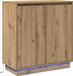 vidaXL LED Dressoir Artisanaal eiken 71 x 34,5 x 75 cm Bewerkt hout