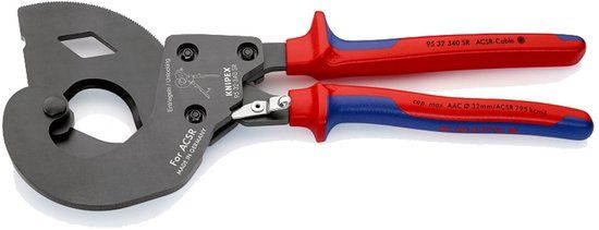 Knipex ACSR Cable Shear for Overhead Power Lines (Ratchet) 95 32 340 SR