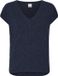 ICHI IHREBEL SS12 Dames T-shirts XS V-hals Korte mouw Effen Nachtblauw