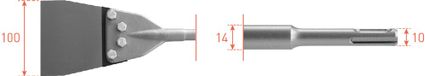 Rotec Vervangingsset SDS+ Spachtelbeitel - 2150066