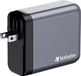 Verbatim GNC-140 GaN Charger - 140W - 4-Port USB-C & USB-A - Gray