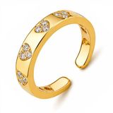 Cilla Jewels Dames ring Goudkleurig edelstaal Zirkonia