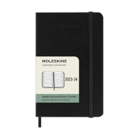 Moleskine Moleskine pocket 18 maanden weekagenda 2023/2024 hardcover zwart - horizontaal