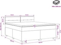 vidaXL Boxspringbed met matras, donkergrijs, 140 x 200 cm, fluweel
