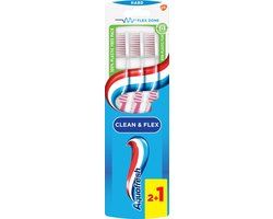 Aquafresh Clean & Flex Tandenborstel Hard - 3 stuks
