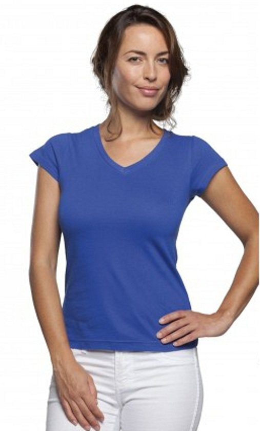 Sol?'s Dames t-shirt V-hals kobalt blauw 42 XL