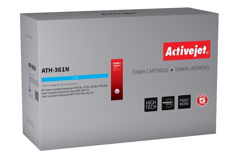 ActiveJet ATH-361N (vervanging HP 508A CF361A; Supreme; 5000 pagina's; blauw)