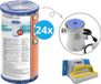 Bestway - Filtres Type IV Convient aux pompes de filtration 58391 - 24 pièces & brosse de nettoyage WAYS