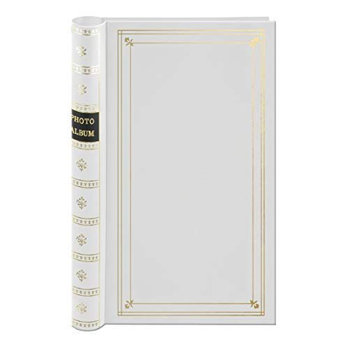 Pioneer Photo Albums Spiral Bound Photo Album - 300 Bi-Directional Memo Pockets - Holds 4x6 Photos - White