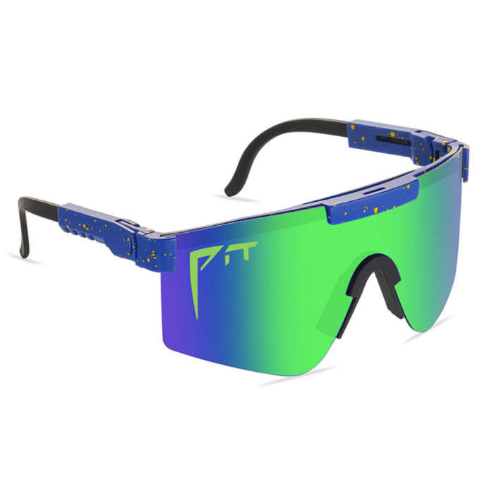 PIT VIPER PIT VIPER Gepolariseerde Zonnebril - Fiets Ski Sport Bril Shades UV400 Blauw Groen