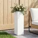 VidaXL Plantenbak blanc 20 x 20 x 75 cm acier laminé à froid