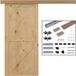 Kit complet de porte coulissante en bois quincaillerie système galandage pour porte épaisseur 35-45 mm charge max. 75 kg rail roulettes vis 200 x 3,05 cm brun
