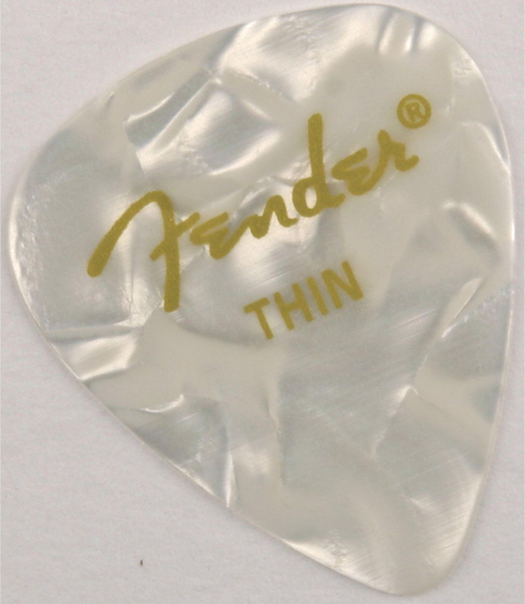 Fender Picks 351 wit Moto thin 12er Set Premium Celluloid - 0717669134136