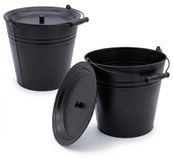 Decoratieve Zinkemmer Zwart 12 L - Set van 2