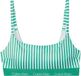 Calvin Klein Voorgevormde Crop Bikinitop Groen/Wit L