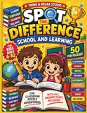 Spot the Difference: School and Learning: 50 Fun Classroom Puzzle Adventures for Kids Ages 6-10