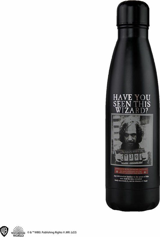 Cinereplicas Harry Potter Drinkfles - Sirius Wanted! 500ML Stainless Steel