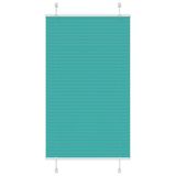 VidaXL Plissé rolgordijn 75x100 cm stofbreedte 74,4 cm petrol groen