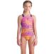 Arena 1-delig meisjes zwempak V Back Plum Multi/Plum