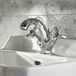 Hudson Reed Earlham Robinet de lavabo 1 trou Style Art Déco Années 20 avec tirette pop-up - Chrome