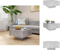 vidaXL Salontafel 60x60x31,5 cm bewerkt hout betongrijs