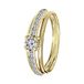 Lucardi Dames Ring met zirkonia - Ring - Cadeau - 14 Karaat - Geelgoud